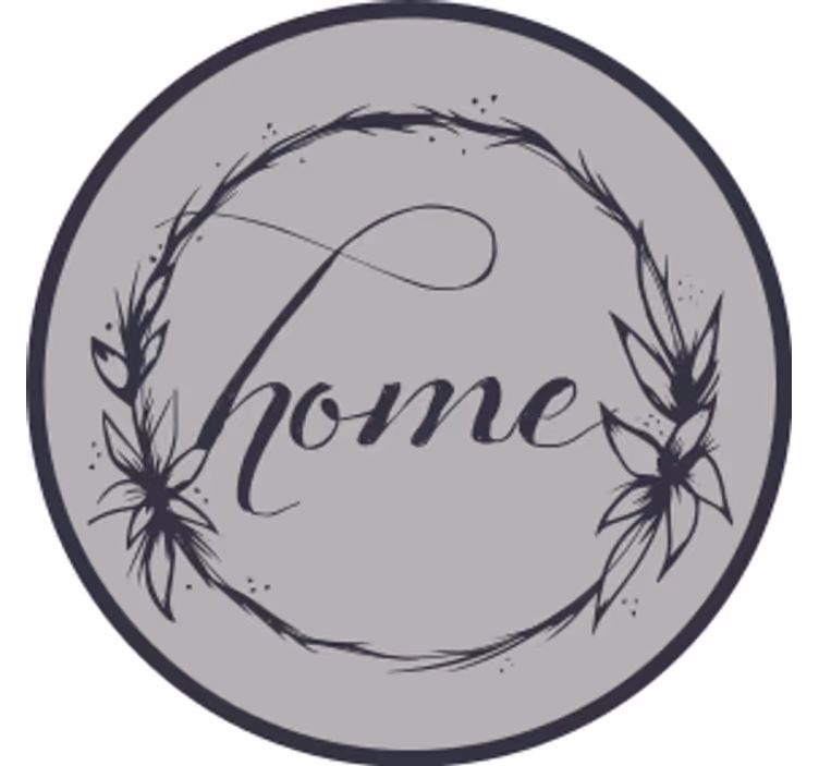 Sottobicchieri con frase cerchio fiorito elegante - TenStickers