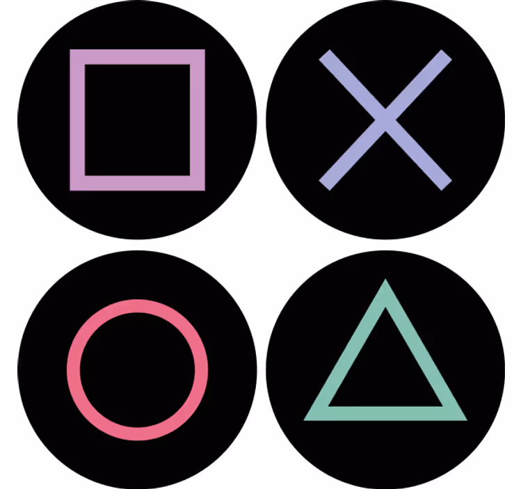 Sottobicchieri nerd motivi di forme colorate - TenStickers