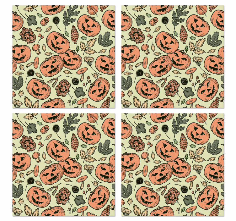 Zucche halloween sottobicchiere - TenStickers