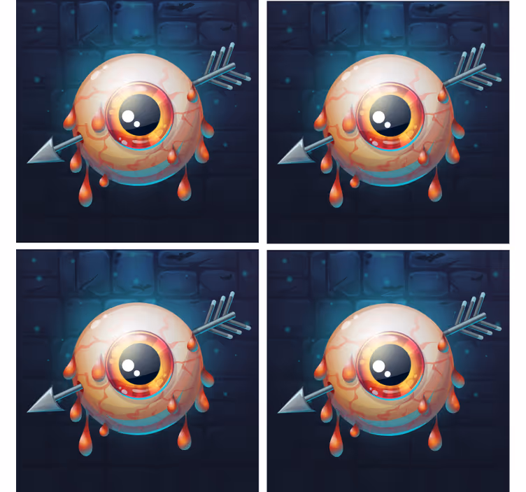 Sottobicchieri halloween grafica occhio gocciolante - TenStickers