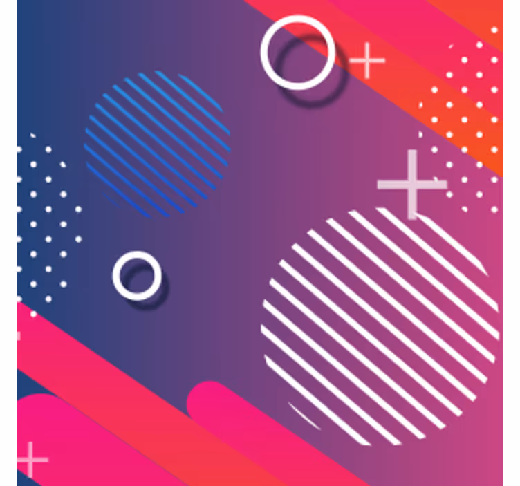 Sottobicchieri con motivi geometrici a cerchi - TenStickers