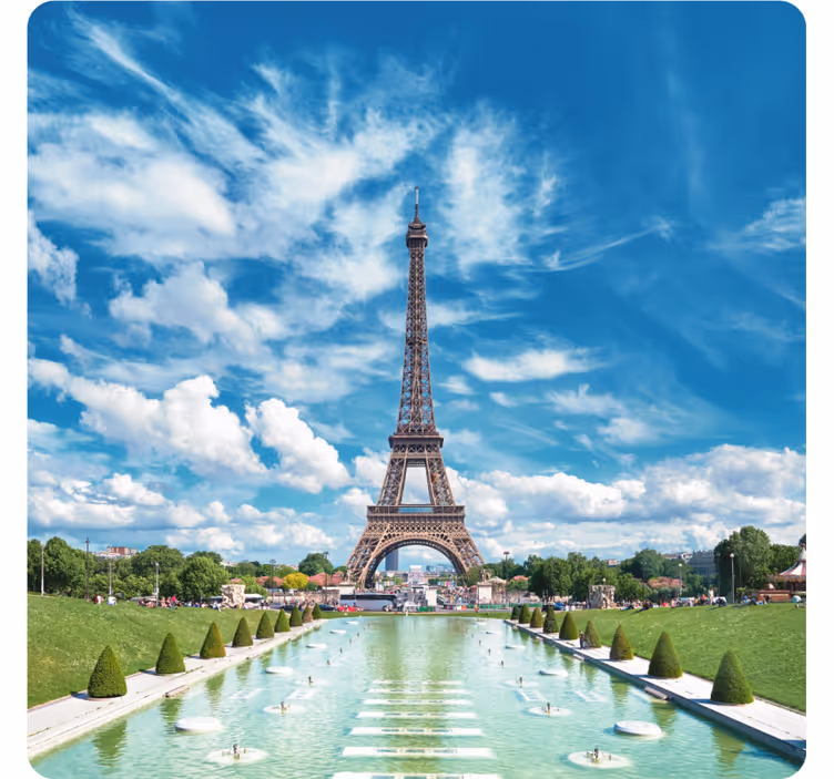 Sottobicchieri moderno paesaggio torre eiffel - TenStickers