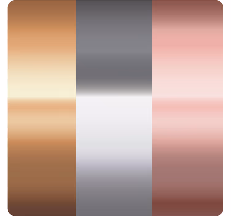 Sottobicchieri con motivi strisce gradienti metalliche - TenStickers