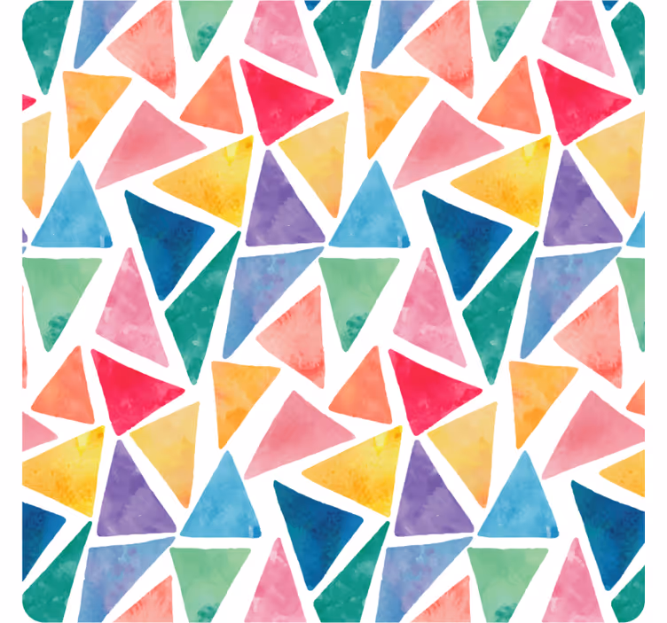 Sottobicchieri con motivi a motivi triangolari colorati - TenStickers