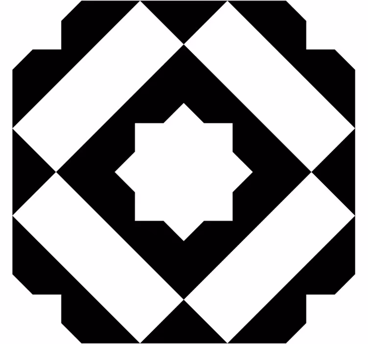 Sottobicchieri con motivi geometrico nero - TenStickers