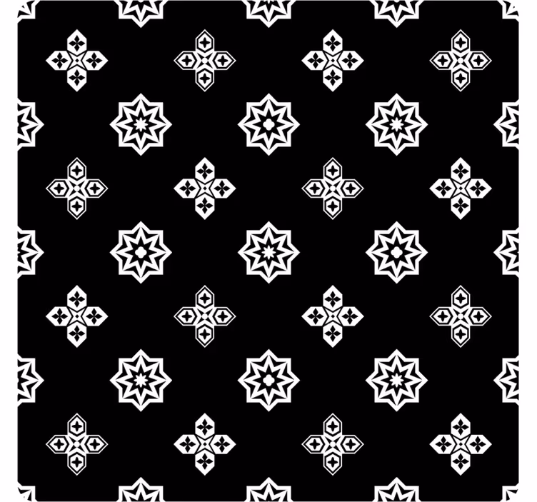 Sottobicchieri con motivi a fiori geometrici - TenStickers