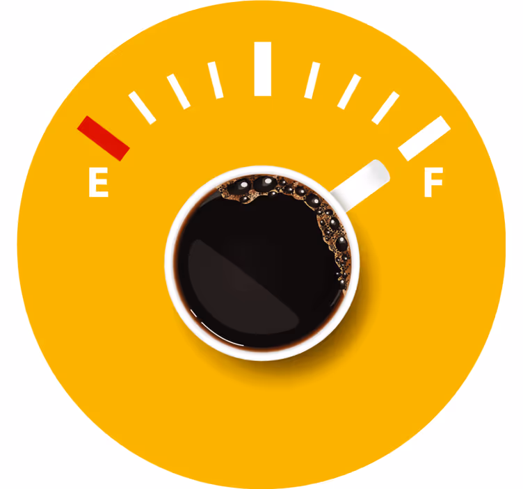 Sottobicchieri personalizzabile indicatore livello caffè - TenStickers