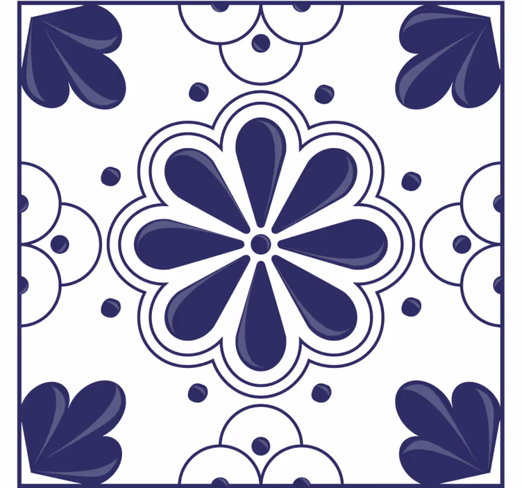 Sottobicchieri con motivi a forma floreale - TenStickers