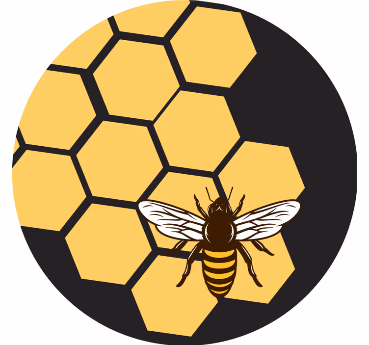 Sottobicchieri nerd motivo api e favo - TenStickers