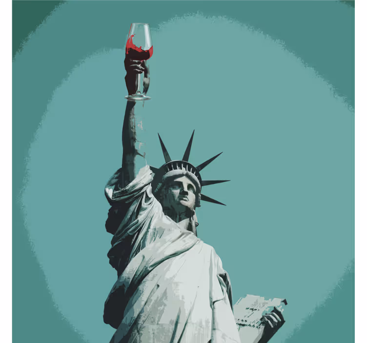 Sottobicchieri nerd statue che reggono il vino - TenStickers