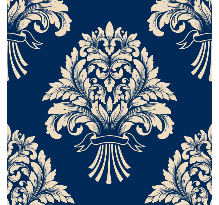 Sottobicchieri vintage motivo foglia intricata - TenStickers