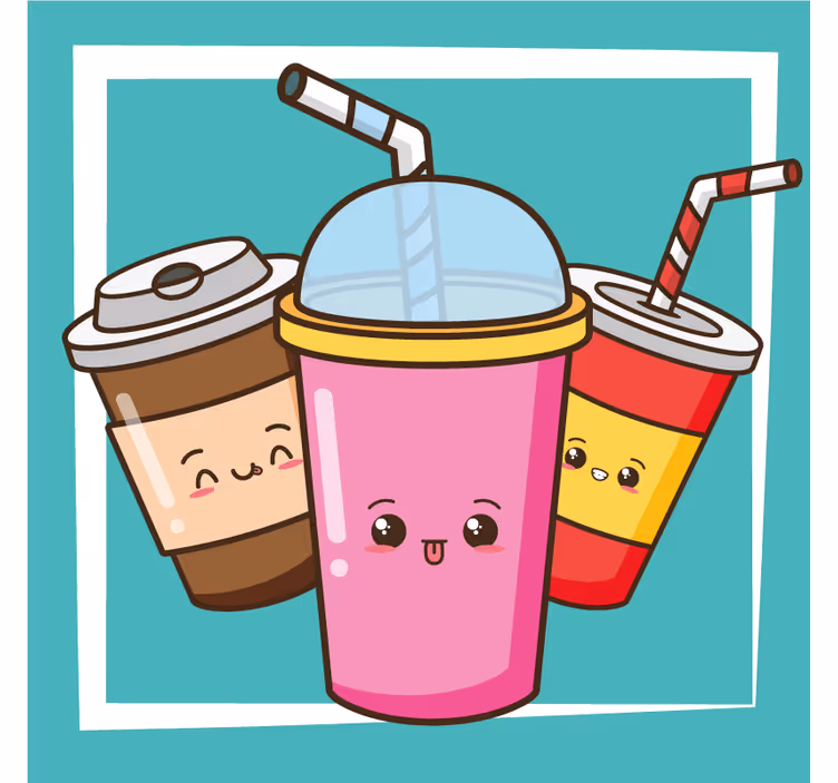 Sottobicchieri nerd personaggi giocosi per bevande - TenStickers