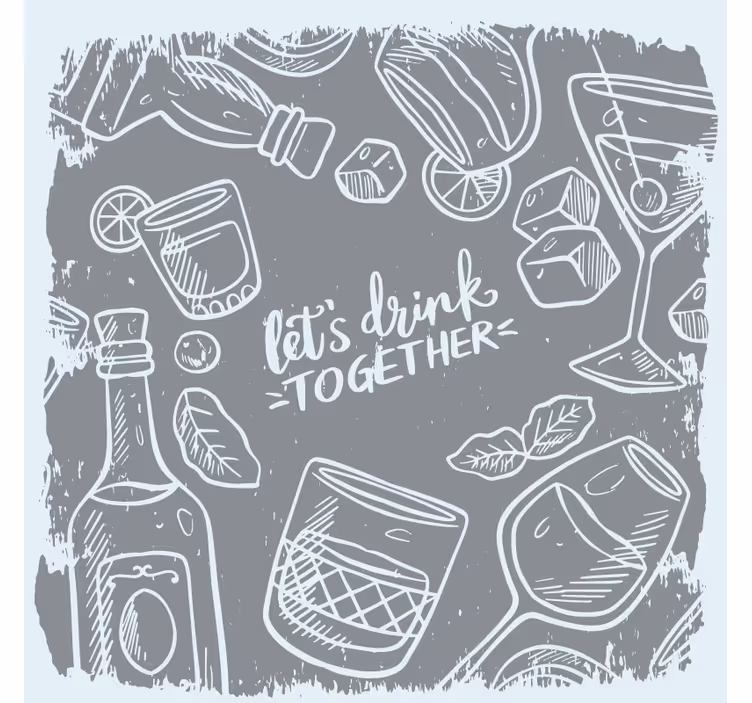 Sottobicchieri birra cocktail e bicchieri - TenStickers
