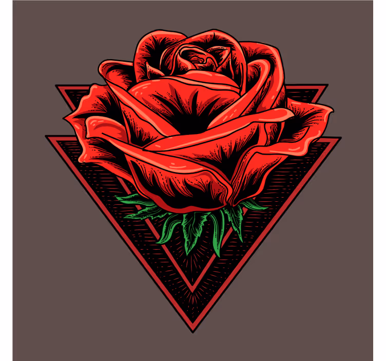 Sottobicchieri nerd rosa rossa grafica - TenStickers