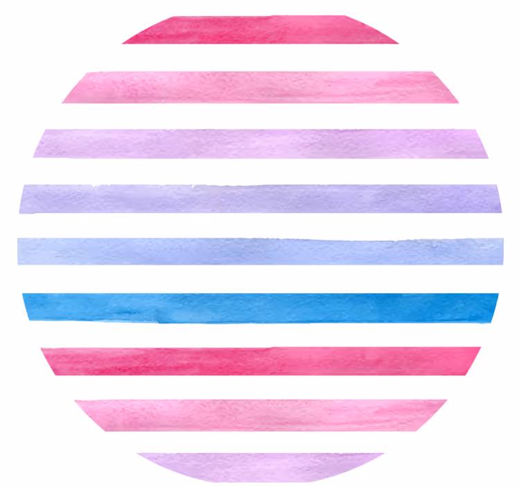 Sottobicchieri con motivi a righe acquerellate - TenStickers