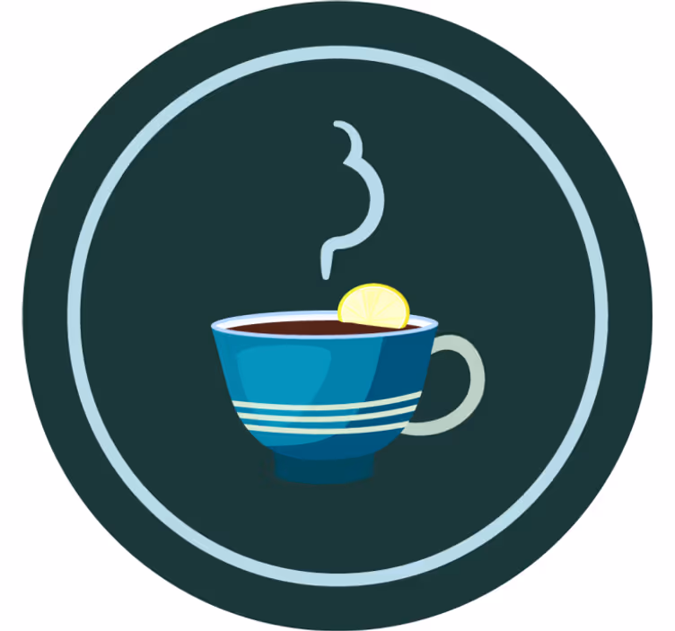 Sottobicchieri moderno tazza da tè elegante - TenStickers