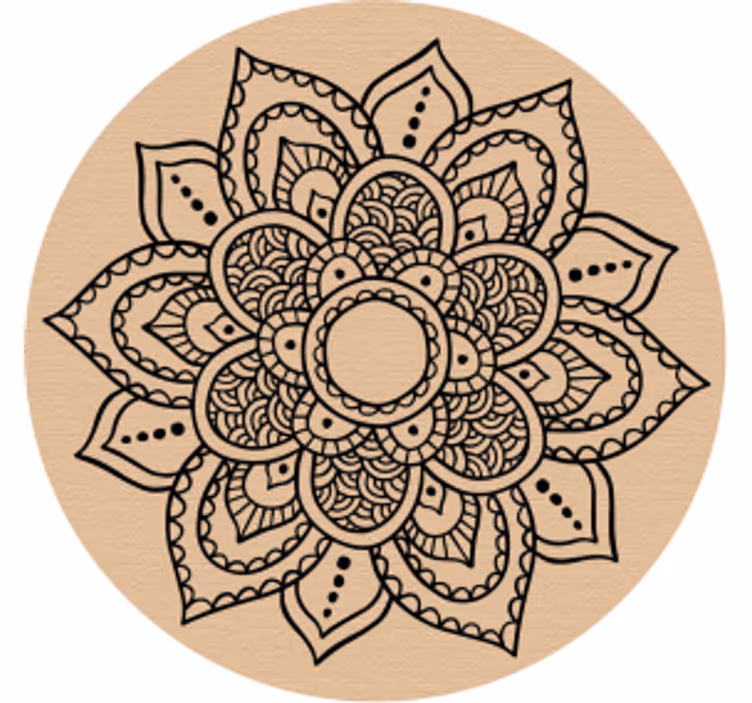 Sottobicchieri con motivi floreali intricati - TenStickers