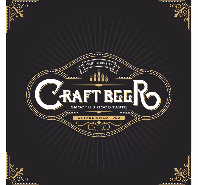 Sottobicchieri birra etichetta birra di qualità premium - TenStickers