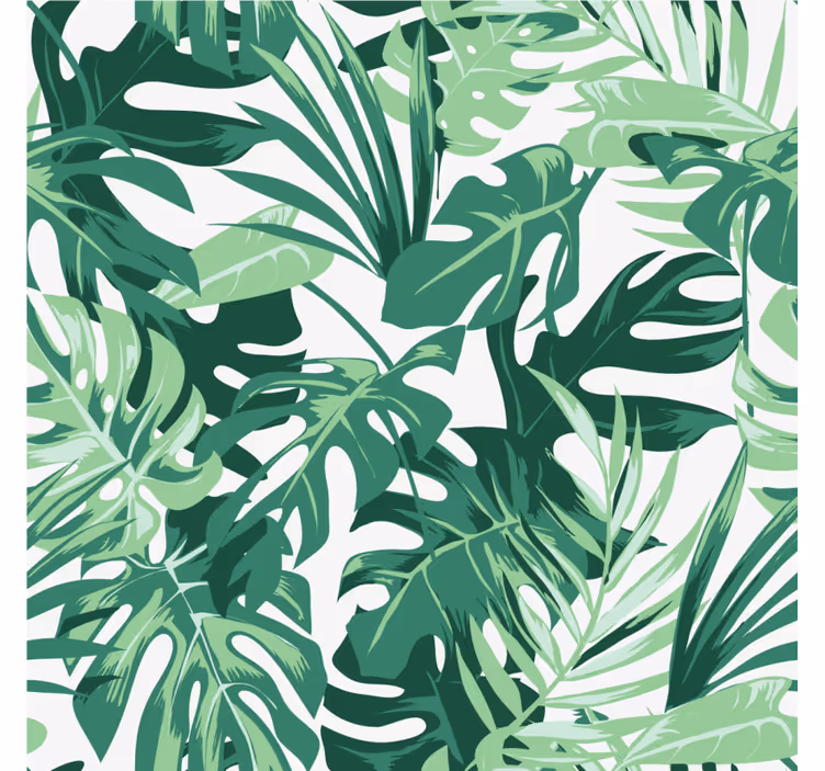 Sottobicchieri con motivi ispirazione foglie tropicali - TenStickers