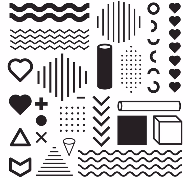 Sottobicchieri con motivi esplorazione di forme geometriche - TenStickers