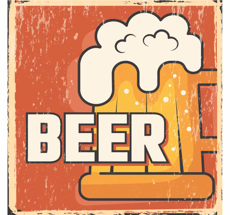 Sottobicchieri birra grafica di boccale - TenStickers