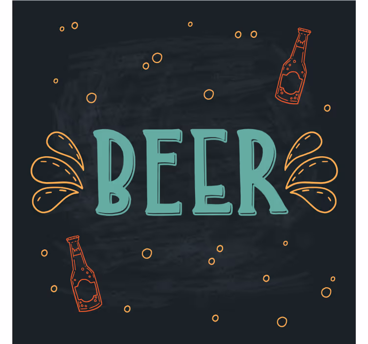 Sottobicchieri birra concetto birra giocoso - TenStickers