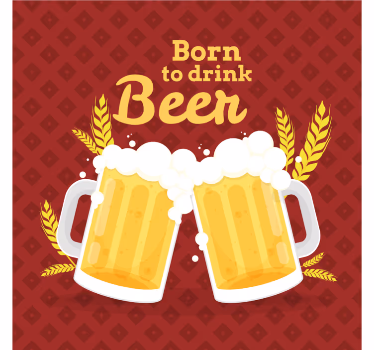 Sottobicchieri birra brindiamo con la birra - TenStickers