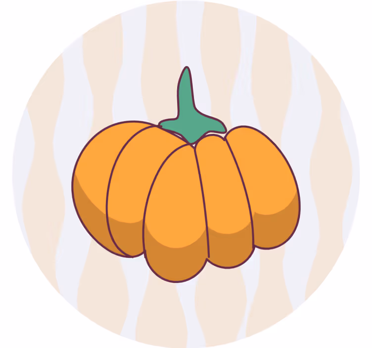 Sottobicchieri halloween a forma di zucca stilizzata - TenStickers