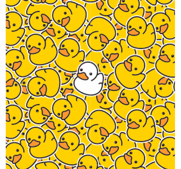 Sottobicchieri nerd con motivo di paperelle giocose - TenStickers