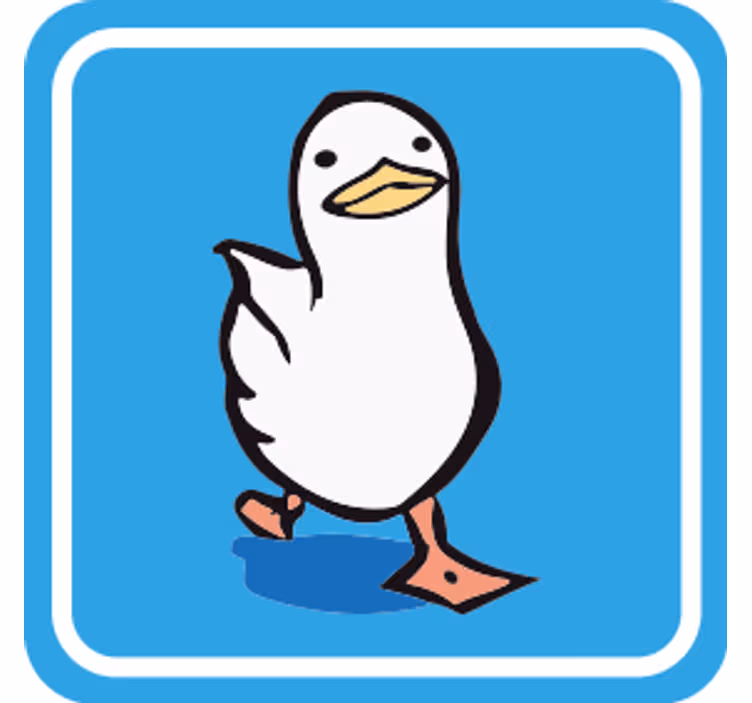 Sottobicchieri nerd anatra dei cartoni animati che cammina - TenStickers
