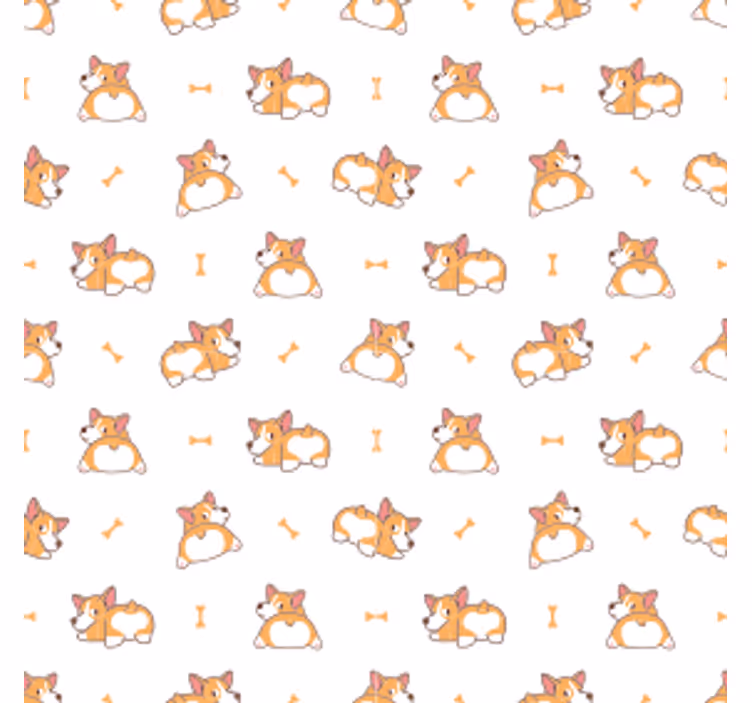 Sottobicchieri nerd con motivo di corgi giocosi - TenStickers