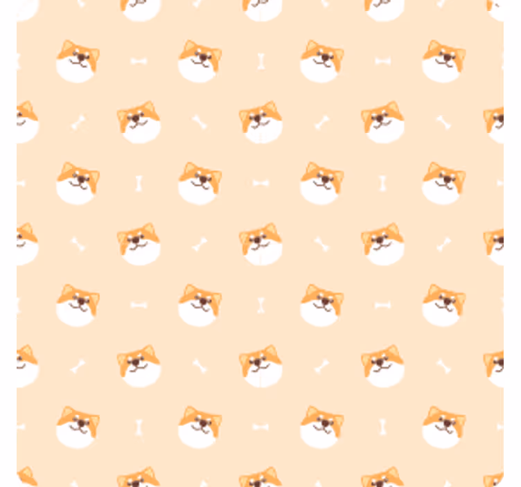 Sottobicchieri moderno motivo facce di cani allegri - TenStickers