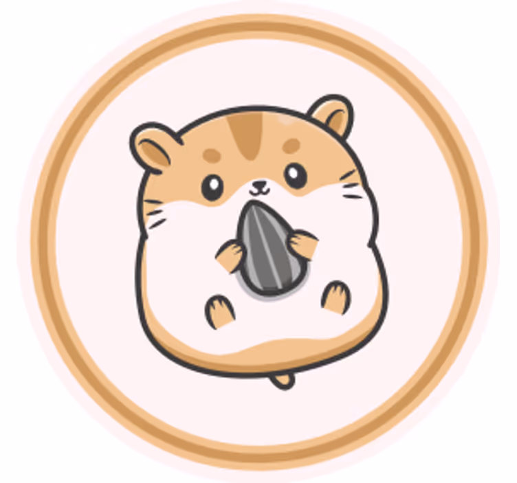 Sottobicchieri nerd criceto carino con seme - TenStickers