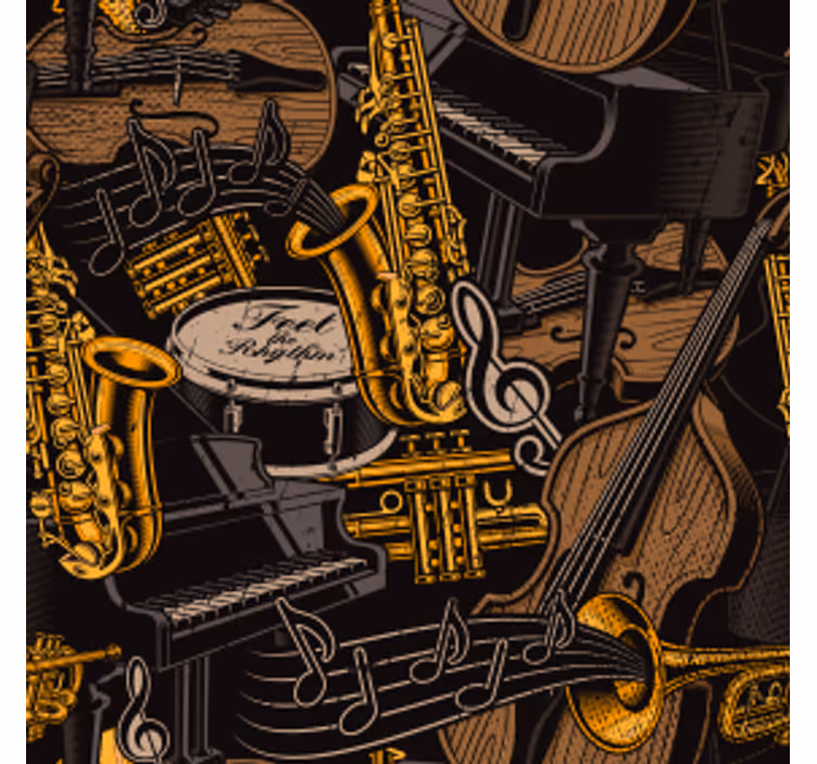 Sottobicchieri nerd motivi strumenti musicali - TenStickers