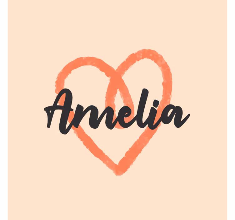 Sottobicchieri personalizzabile a forma di cuore - TenStickers