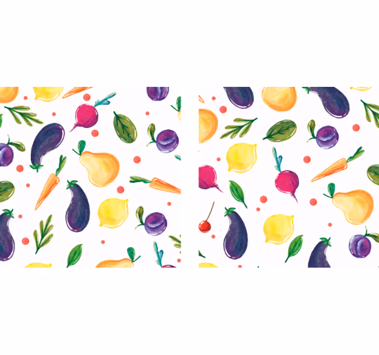Sottobicchieri moderno con motivo fruttato colorato - TenStickers