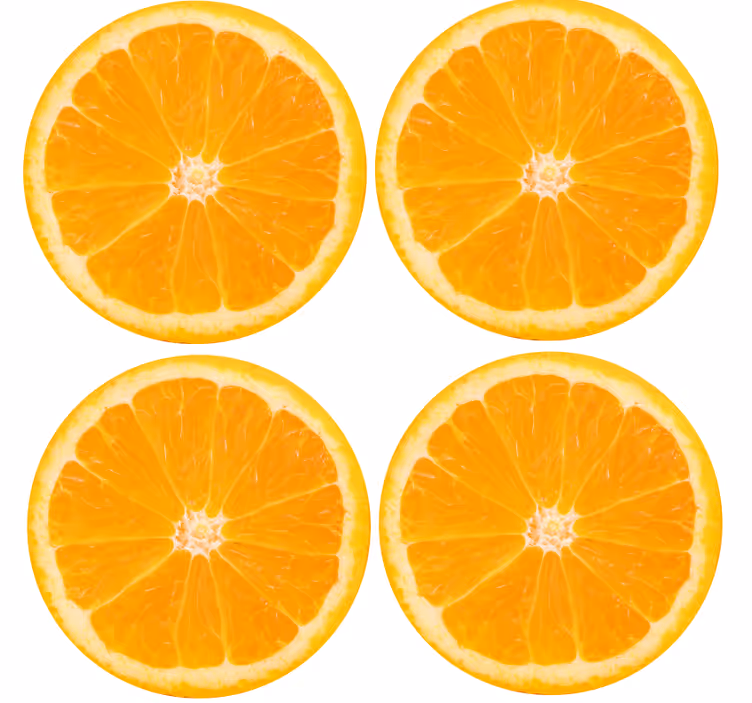 Sottobicchieri moderno disposizione fette di agrumi - TenStickers