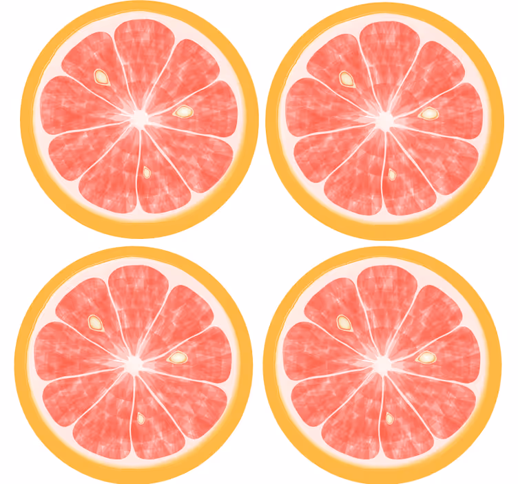 Sottobicchieri nerd motivo fetta di agrume - TenStickers