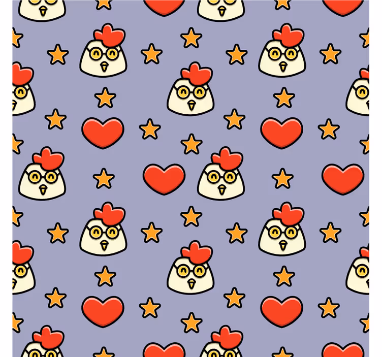 Sottobicchieri nerd teste di pollo giocose - TenStickers