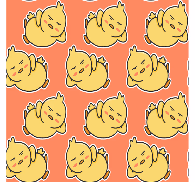 Sottobicchieri nerd pattern di pulcini gialli charmanti - TenStickers