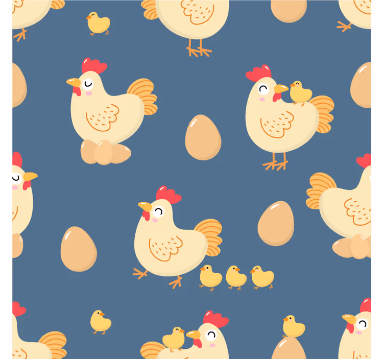 Sottobicchieri nerd galline giocose con uova - TenStickers