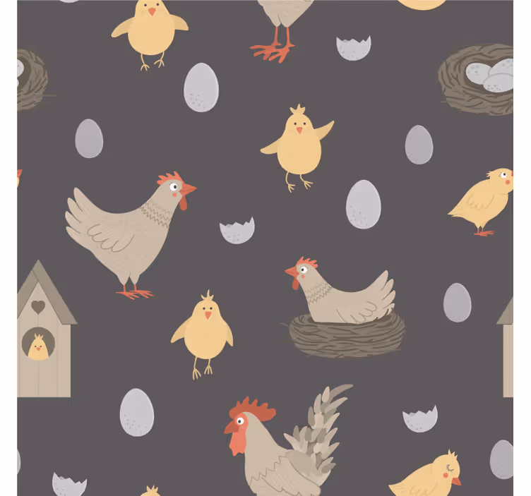 Sottobicchieri nerd motivo di galline e uova - TenStickers