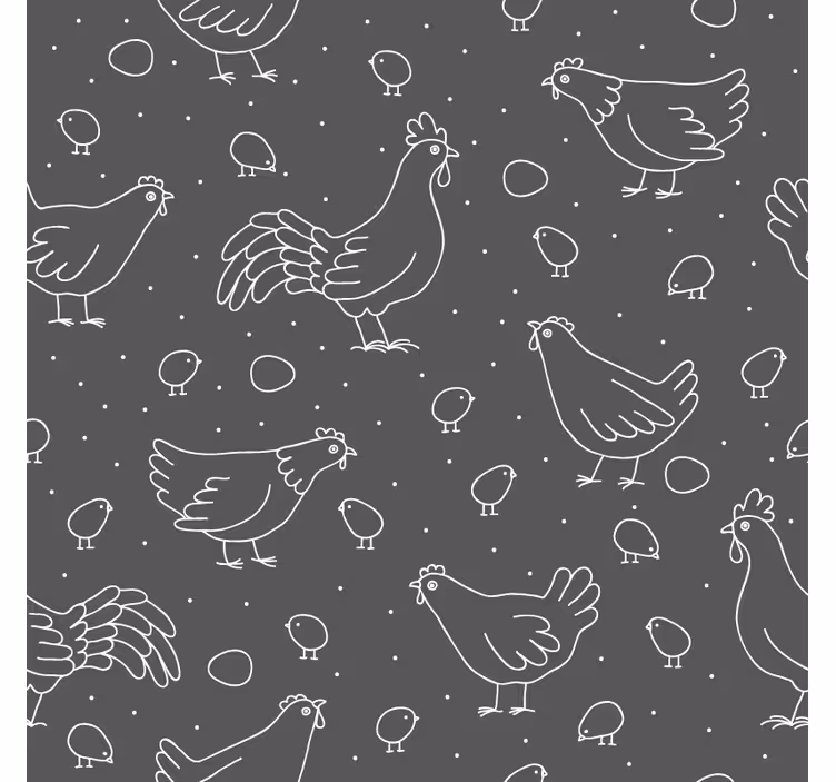 Sottobicchieri vintage motivi di gallina e pulcino - TenStickers