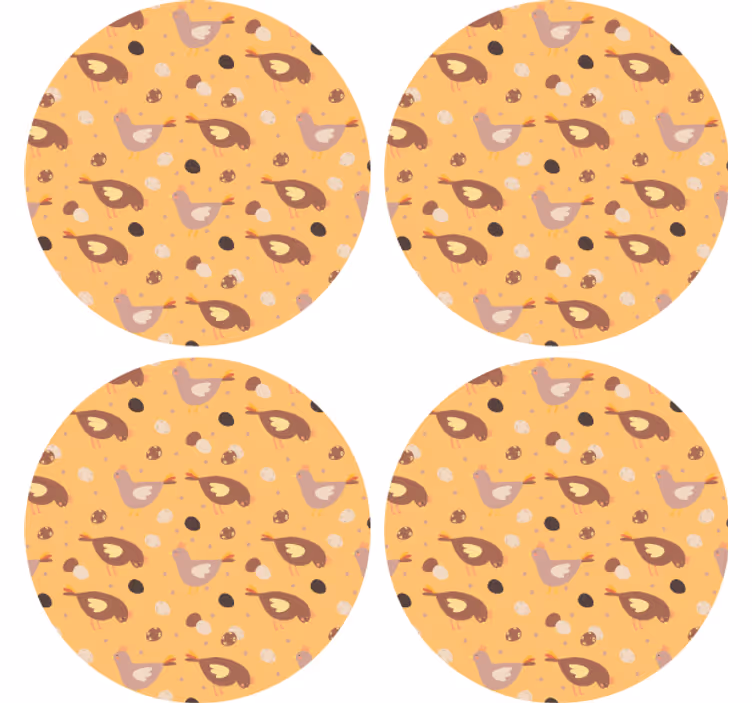 Sottobicchieri nerd modello di uccello stravagante - TenStickers