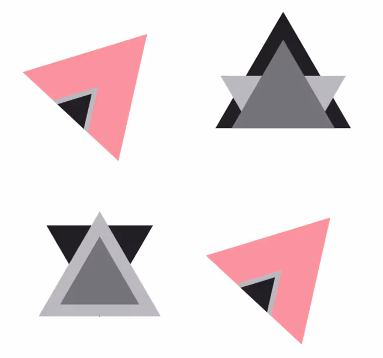 Sottobicchieri con motivi strati di forme geometriche - TenStickers