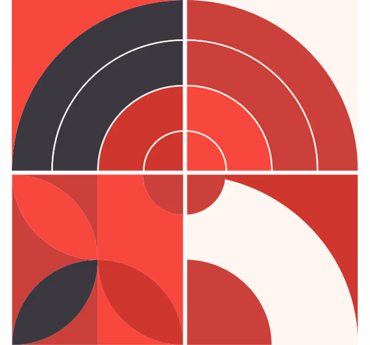 Sottobicchieri con motivi a motivi geometrici colorati - TenStickers