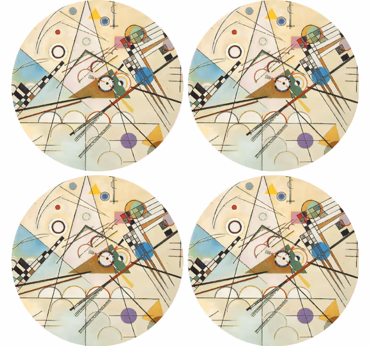 Sottobicchieri con motivi a motivo circolare geometrico - TenStickers