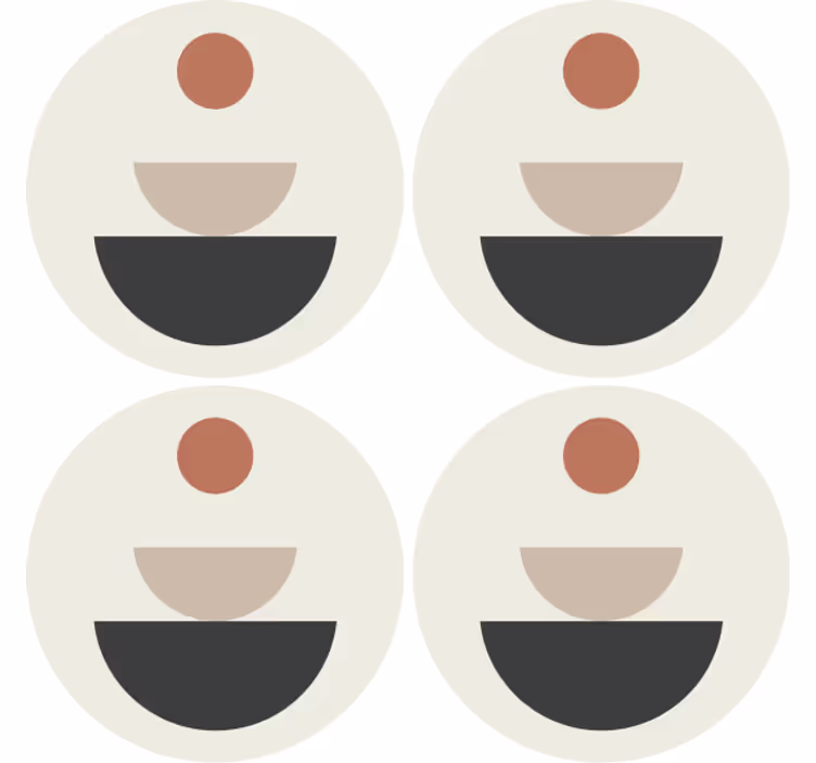 Sottobicchieri nerd forme circolari sovrapposte - TenStickers