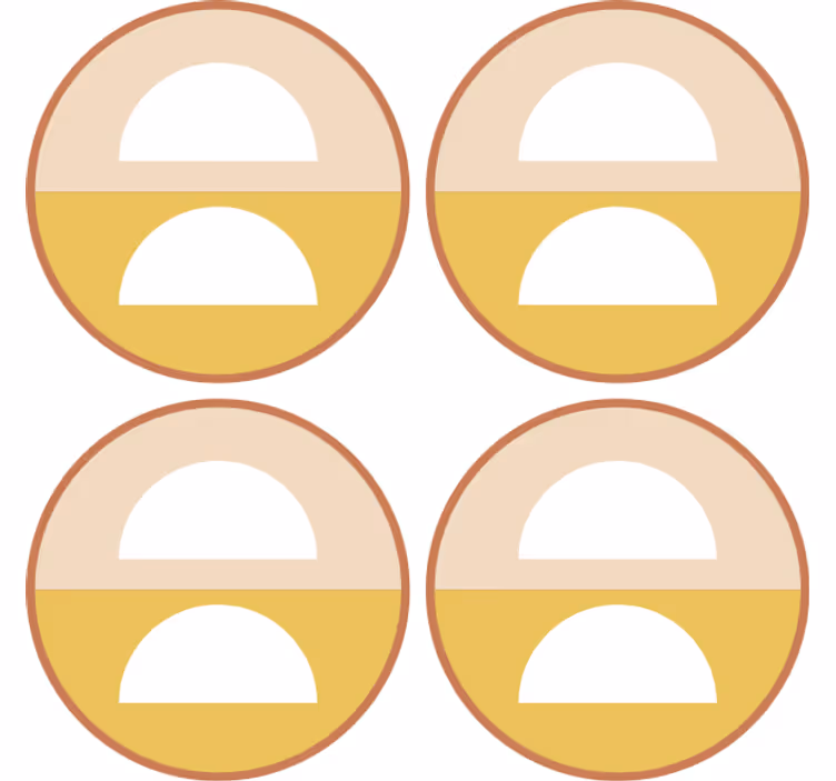 Sottobicchieri nerd mezze cerchi geometrici - TenStickers