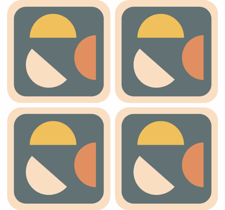 Sottobicchieri nerd forme colorate geometriche - TenStickers